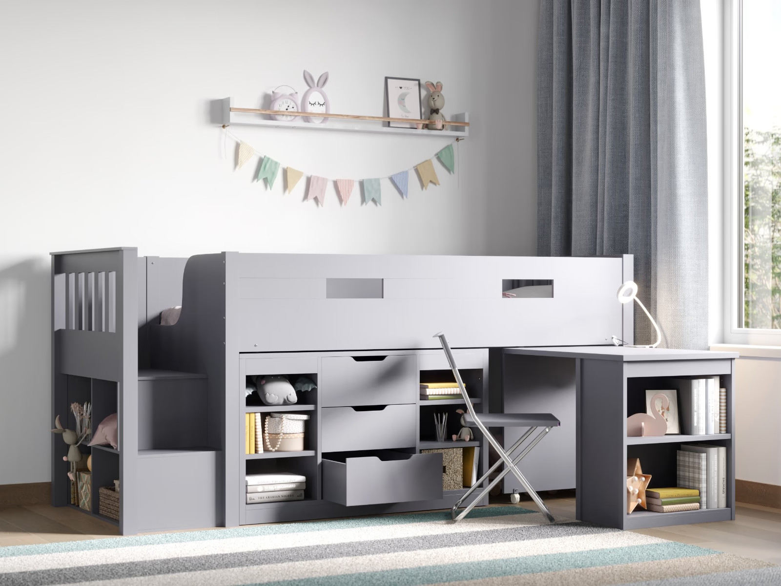 flair charlie staircase cabin bed