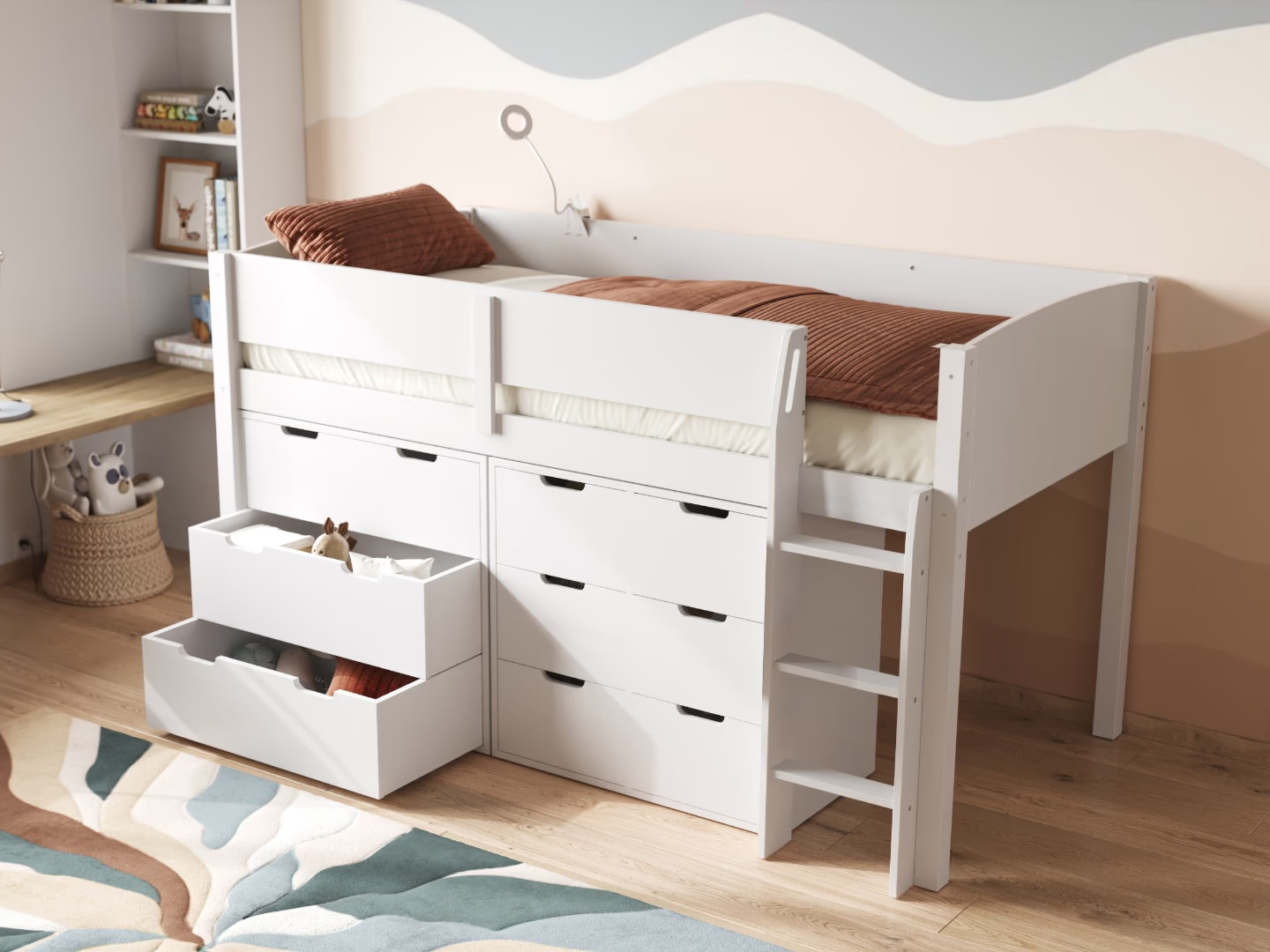flair loop midsleeper storage bed